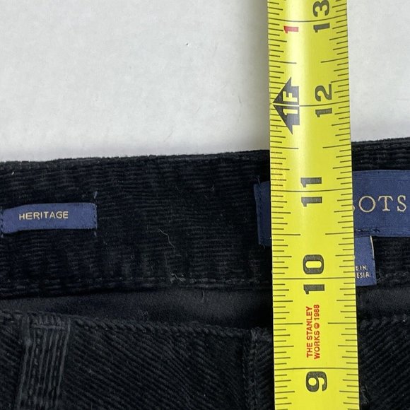 Talbots Heritage Corduroy Pants Black Straight Mid R Cotton Women’s 6‎ 30X30 EUC - Picture 4 of 8